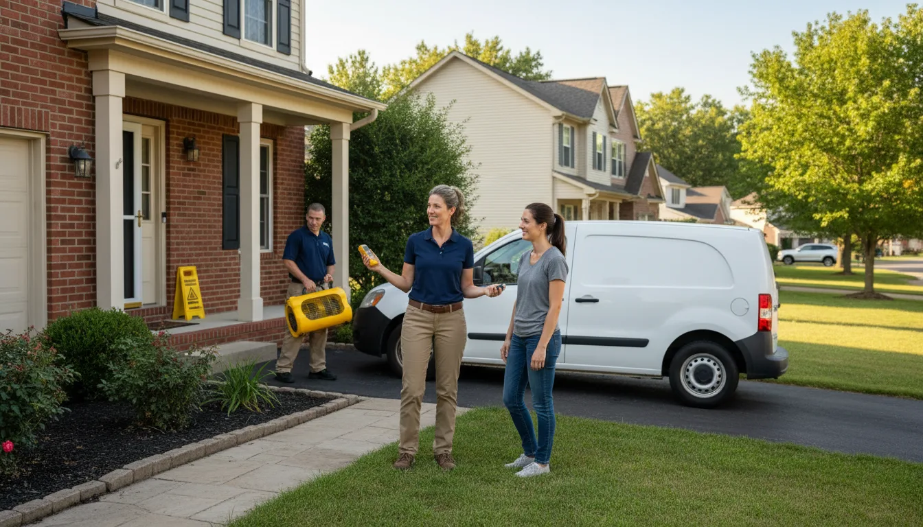 Residential water damage restoration in Lopez, PA